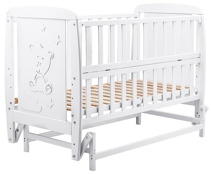 Ліжко Babyroom Умка DUMO-02 маятник, відкидний бік бук білий 626198 фото