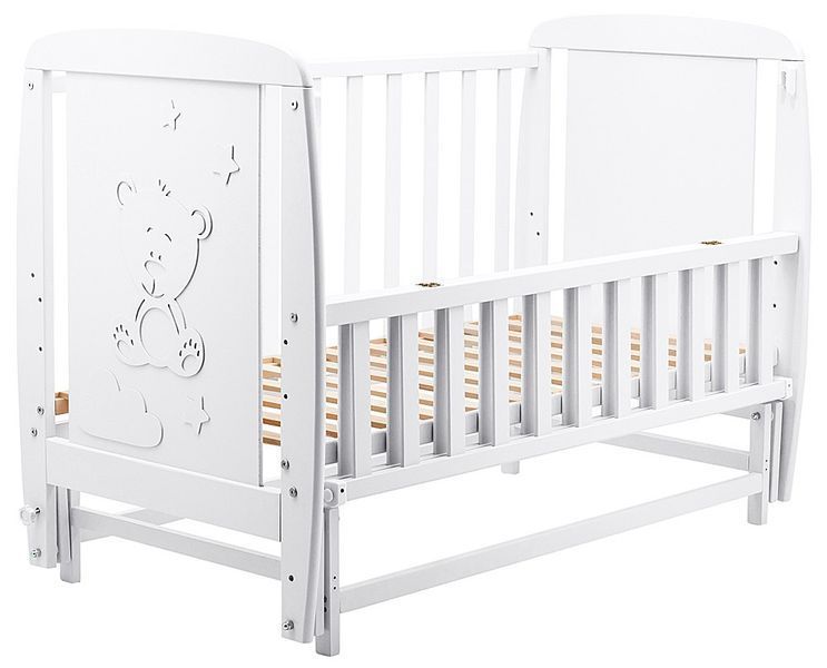 Ліжко Babyroom Умка DUMO-02 маятник, відкидний бік бук білий 626198 фото