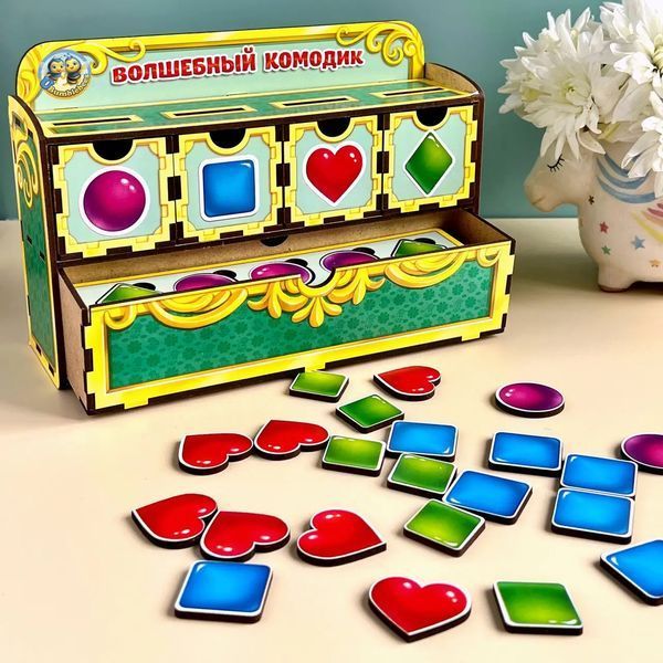 Дерев'яна настільна гра "Фігури" Ubumblebees (ПСД072) PSD072 PSD072 фото