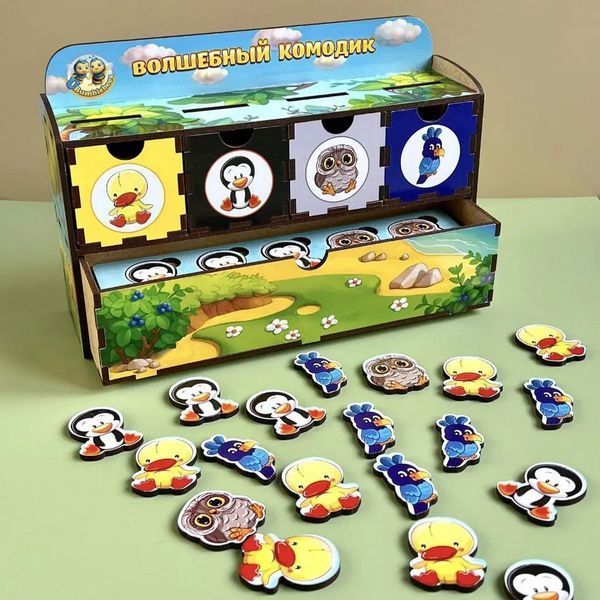 Деревянная настольная игра "Птицы" Ubumblebees (ПСД167) PSD167 PSD167 фото
