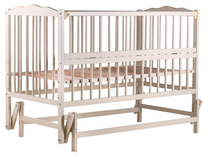 Кровать Babyroom Радуга DVMO-2 маятник, откидная сторона бук слоновая кость 622003 фото