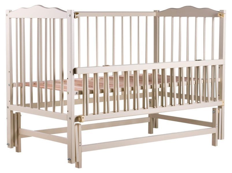 Кровать Babyroom Радуга DVMO-2 маятник, откидная сторона бук слоновая кость 622003 фото