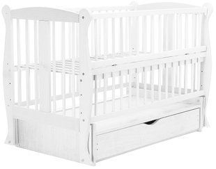 Ліжко Babyroom Грація DGMYO-3 маятник, ящик, відкидний бік бук білий 625931 фото