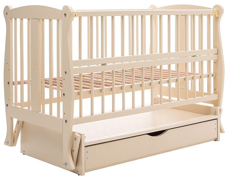 Кровать Babyroom Грация DGMYO-3 маятник, ящик, откидная сторона бук слоновая кость 680953 фото