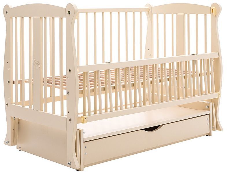 Кровать Babyroom Грация DGMYO-3 маятник, ящик, откидная сторона бук слоновая кость 680953 фото