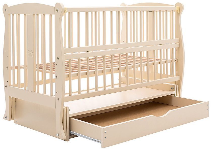 Кровать Babyroom Грация DGMYO-3 маятник, ящик, откидная сторона бук слоновая кость 680953 фото
