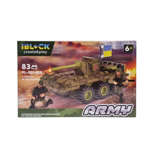 Конструктор детский Армия IBLOCK PL-921-425, 4 вида - Вид 4 танк PL-921-425-4 фото