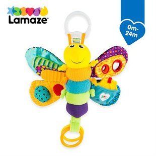 М'яка іграшка-підвіска Lamaze Метелик із прорізувачем і пищалкою (L27024) L27024 фото
