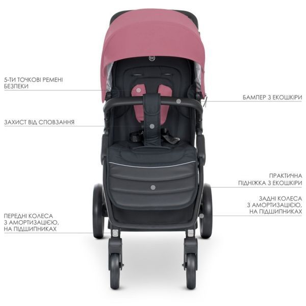 Коляска дитяча ME 1053N DYNAMIC PRO Rose ME 1053N DYNAMIC PRO Rose фото